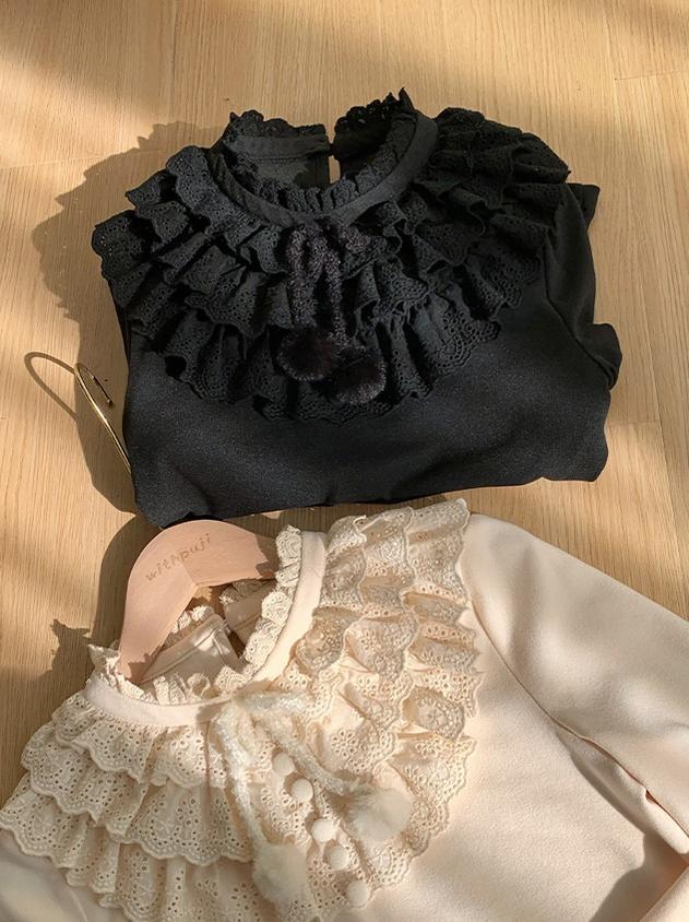 With PUJI - Frostfall - Winter Sweet Lolita Inner Wear, Layered Lace 44284:802102