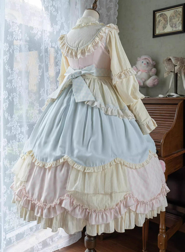 Uncle Wall Original~Dreamy Macaron~Sweet Lolita JSK Dress Solid Color Shirt   