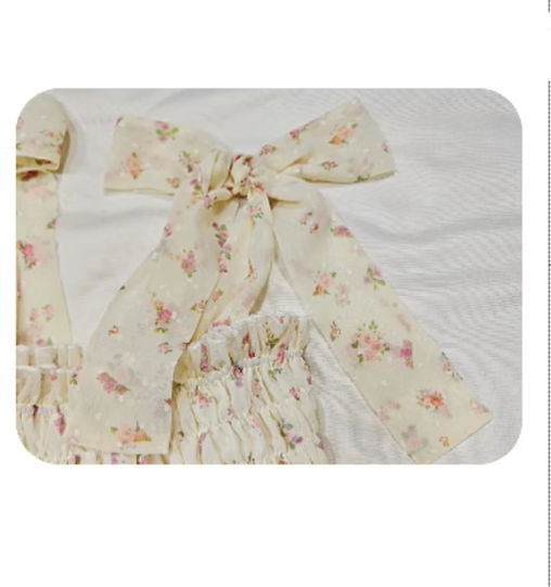 Rouroudream~Teenage Mind~Plus Size Lolita JSK Dress Chiffon Floral Print   