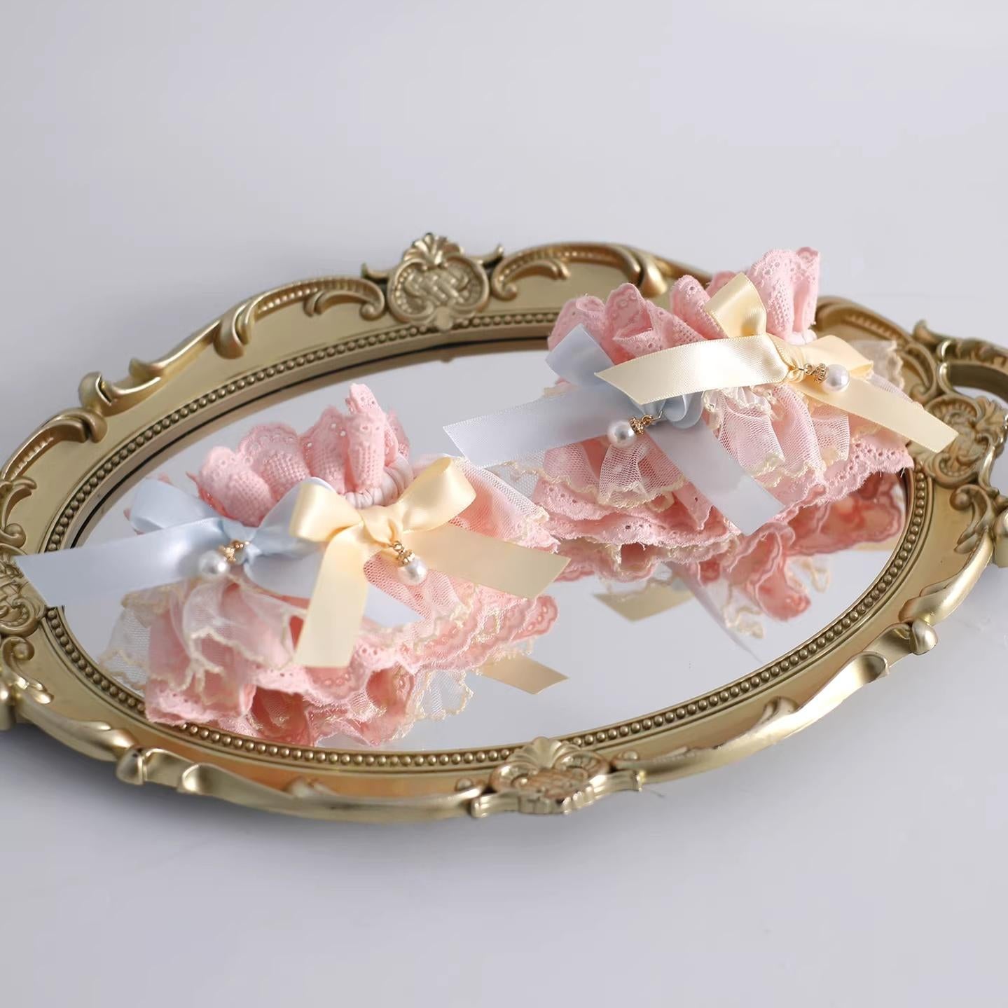 Candy Color Lolita Headdresses, Hair Clips Elastic Cuffs (pair)