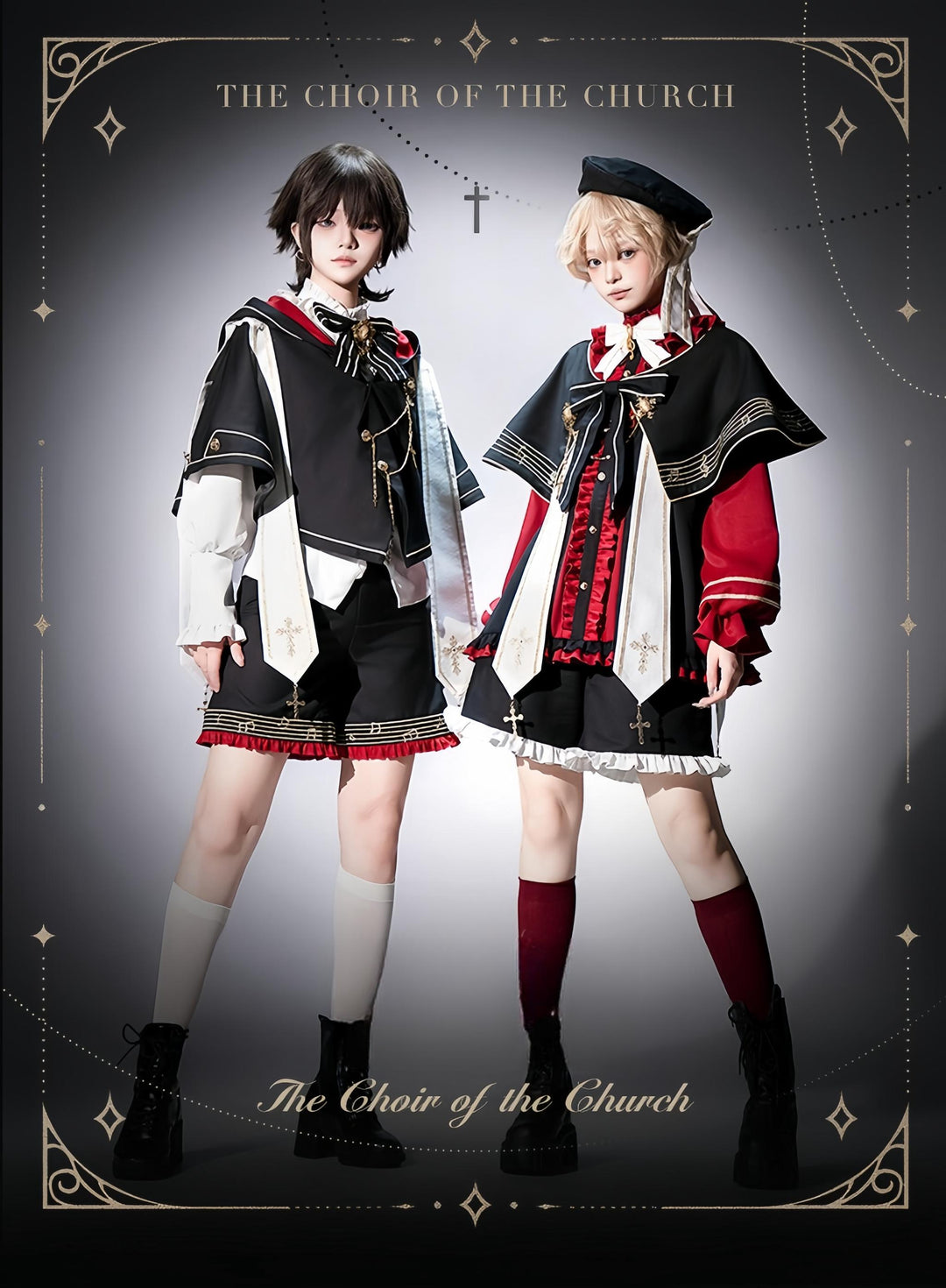 Forest Fluorescent Carps~The Choir of the Church 2.0~Ouji Lolita Shorts Suit in Two Versions
