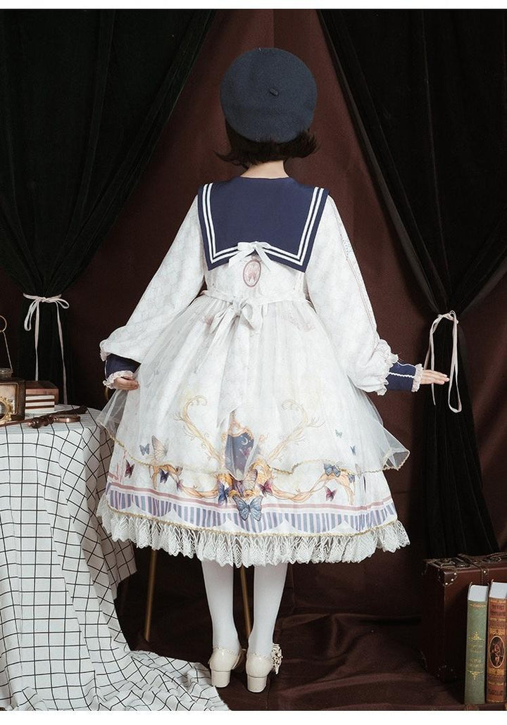 OCELOT~Classic Lolita OP Sailor Collar Elegant Lolita Dress   