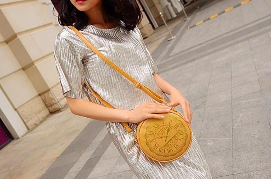 (BFM)Kira~Alice Clock~Kawaii Lolita Shoulder Bag Round Lolita Crossbody Bag 36632:519422