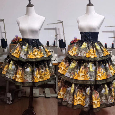 Little Bird~Daily Lolita SK Dress Lolita skirt high Waist SK   