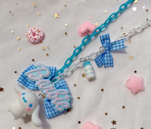 (Buy for me)Pretty Girl Lolita~Sweet Lolita Anime Characters Necklace white  