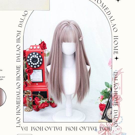Dalao Home - Sweet Long Straight Taro Purple Wig