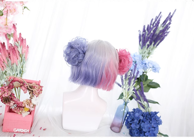 Dalao Home~Sweet Lolita Gradient Short Curly Wig   
