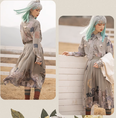 NyaNya~Fashionable Lolita Skirt Suits Multicolors   