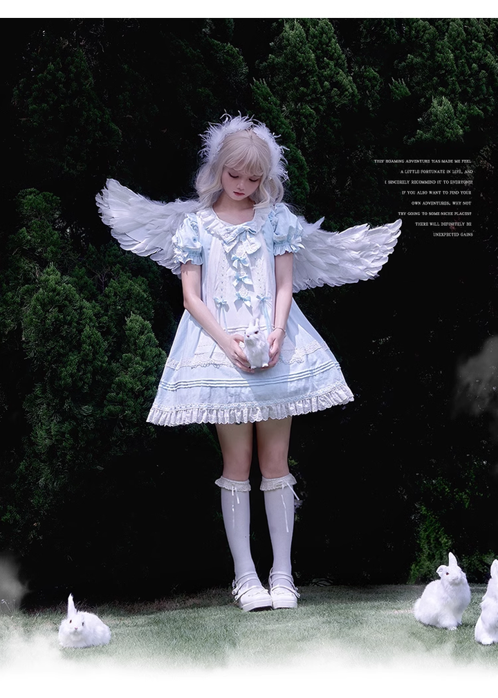 Spireme Cat~Roaming Adventure~Sweet Lolita OP Dress Cute BNT Cuffs   