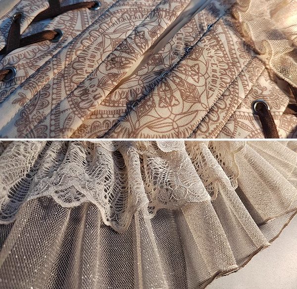 Neo Ludwig~Elegant Lolita Fishbone Corset Tail Dress   