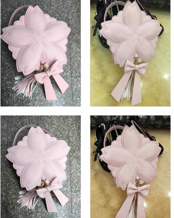 Eternity~Han Lolita Sakura Bag Double-layered Handbag Crossbody Bag Multicolors   