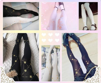Wulala Mew~Kawaii Lolita Pantyhose Cute Print Lolita Stockings   