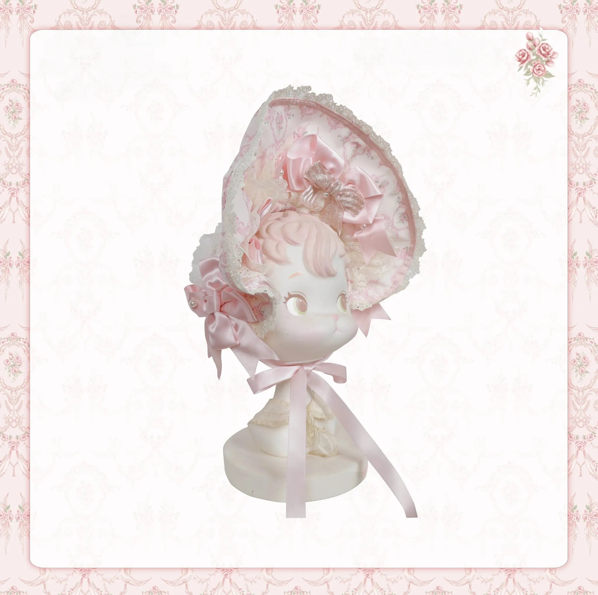 Rose Fragrance - Classic Lolita Lace JSK & OP Dress, Rose & Perfume Bottle Print (L M S) 45850:865562
