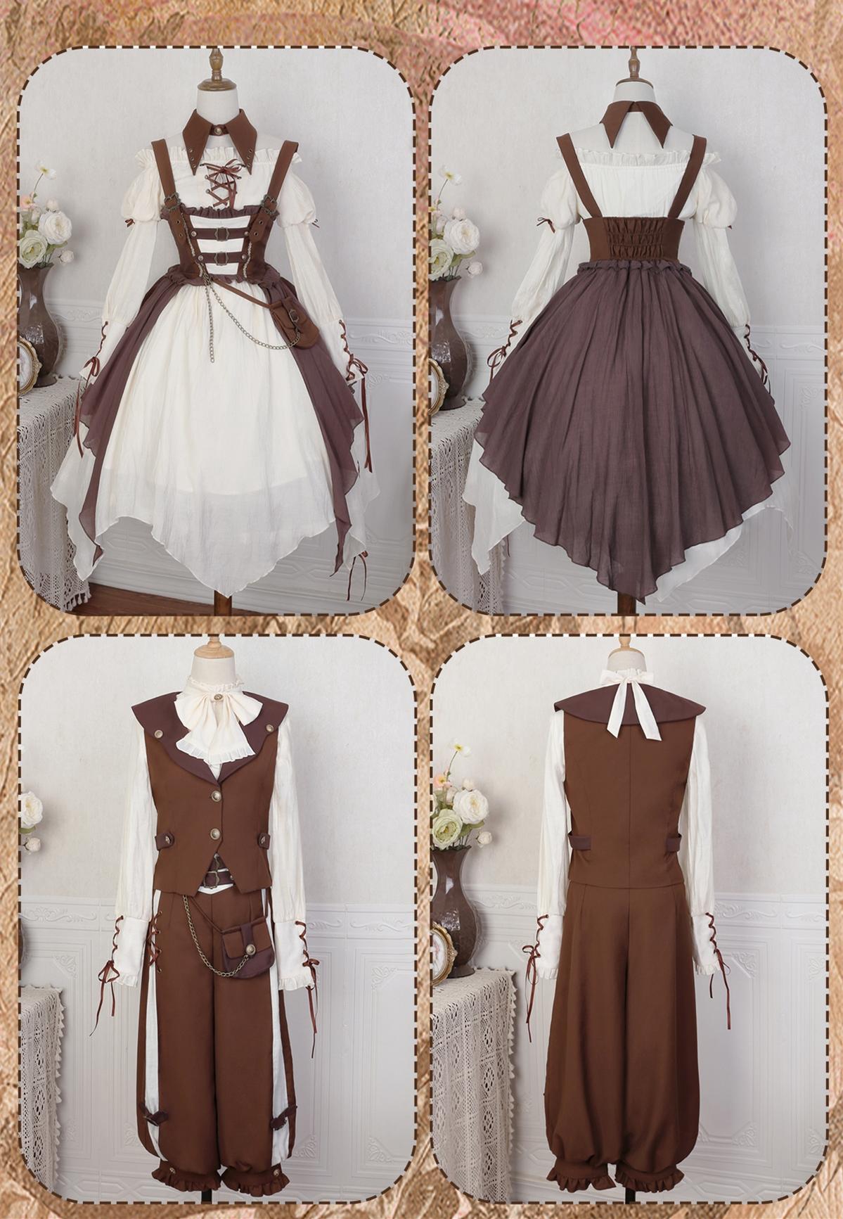 Letters from Unknown Star~Pirate Guide~Vintage Lolita Suit Vest JSK Dress 33466:423192