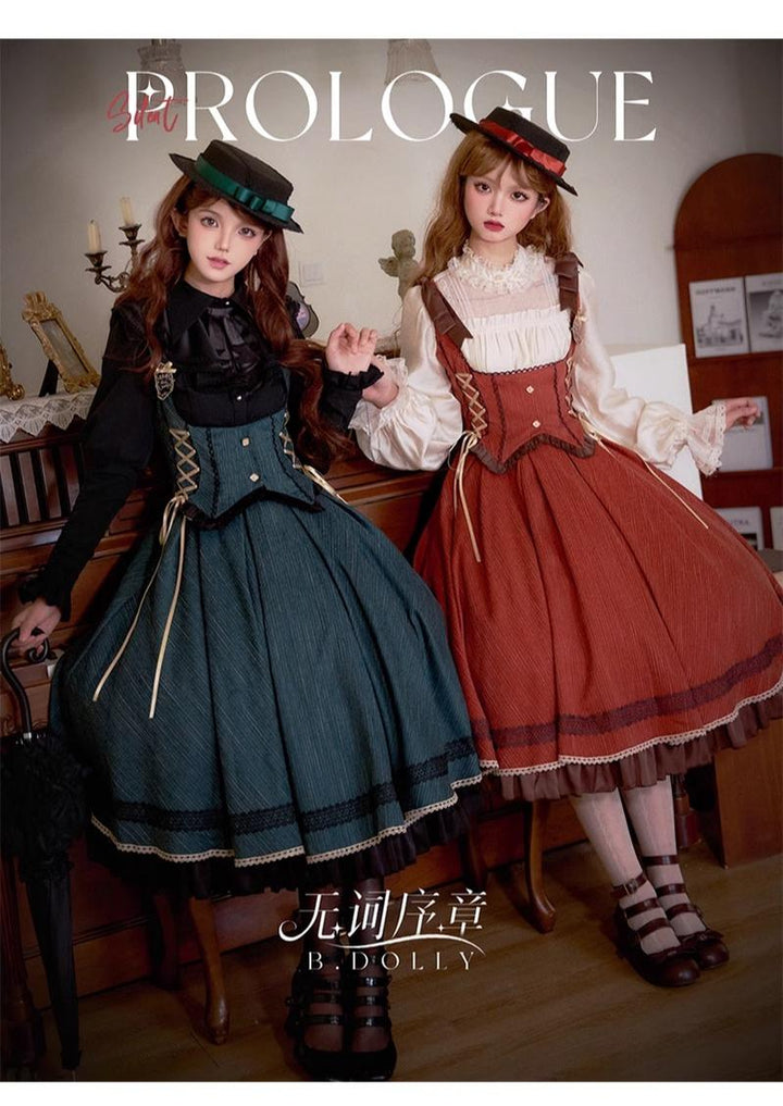 Baduoni~No Word Prologue~Classic Lolita JSK Suit Bust-supporting Dress