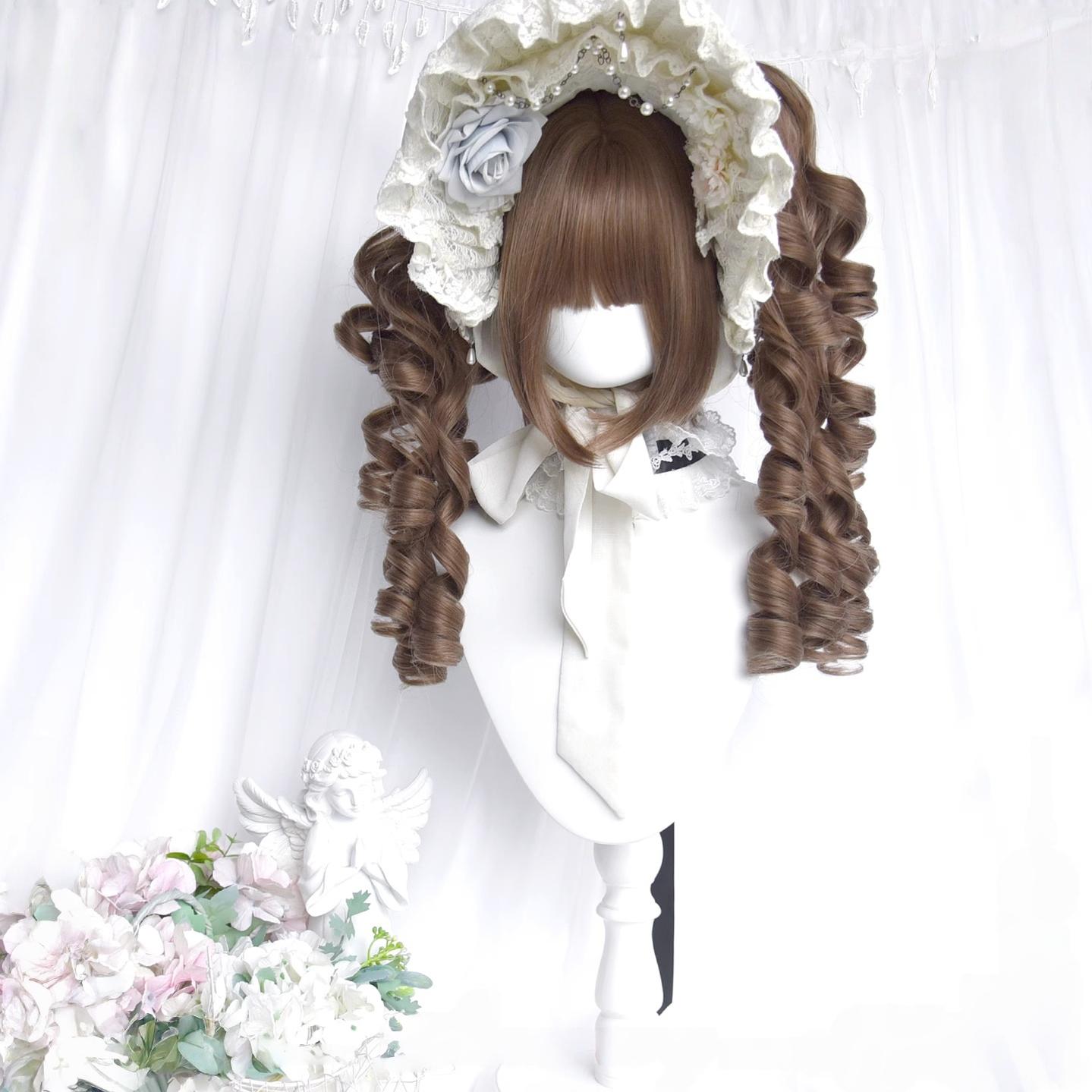 Sinwavy - Doll Like Lolita Wig, Detachable Curl Ponytails 44203:798620