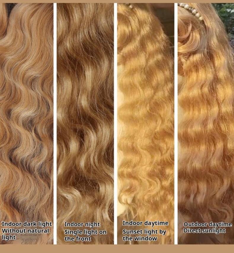 Mabuxi~Princess Diary~Golden Brown Lolita Wig Sheep Curls Long Romantic Wig 40476:670364