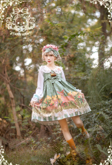 November Sakuya~Starry Night~Daily Kawaii Lolita Dress and Blouse   