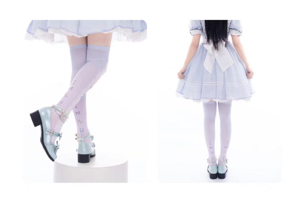 Wulala Mew~Sweet Lolita Stockings Over Knee Daily Thigh Socks   