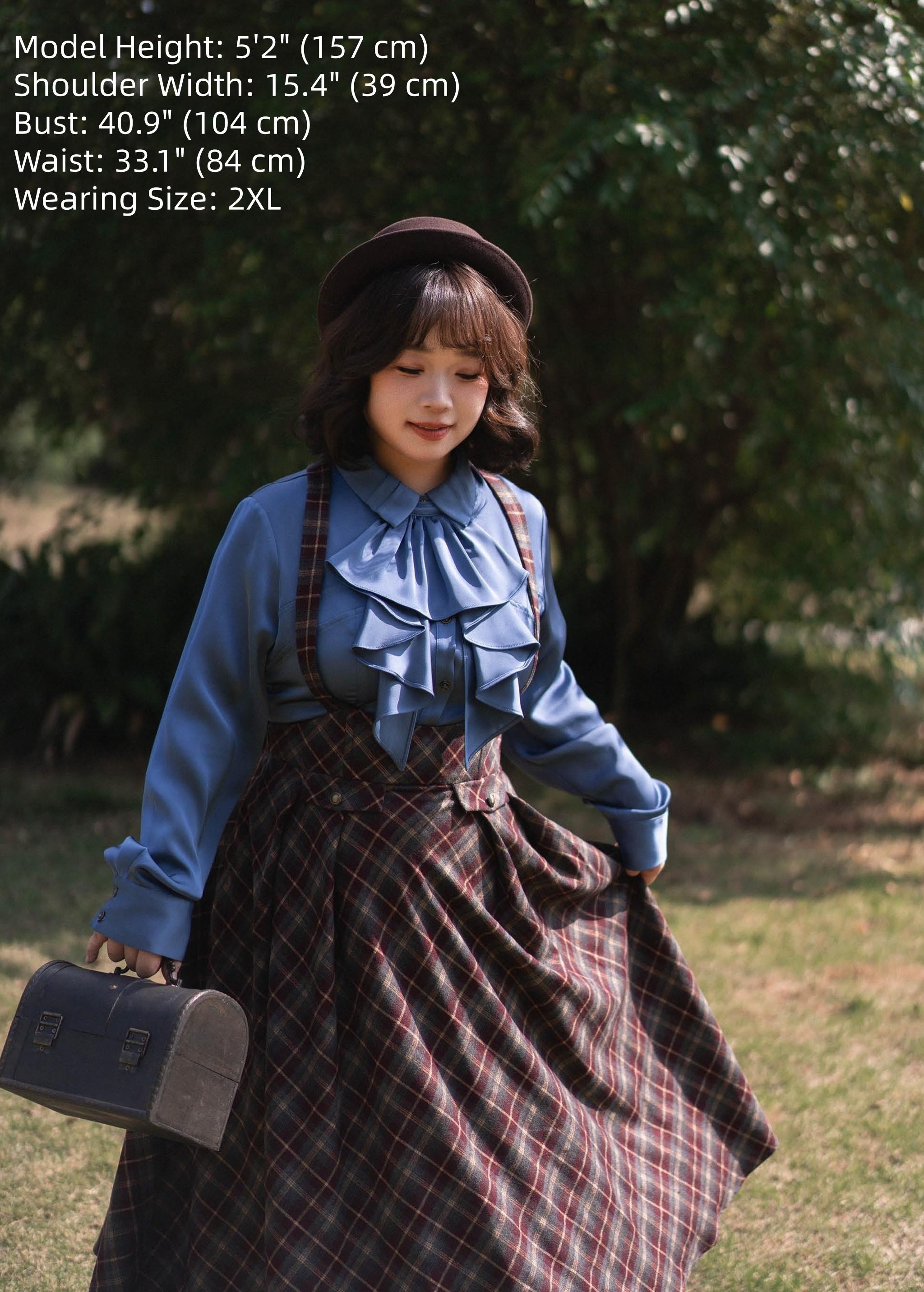 Forest Wardrobe - Forest Dew - Elegant Lolita Slim Fit Shirt, Detachable Jabot 44189:798271