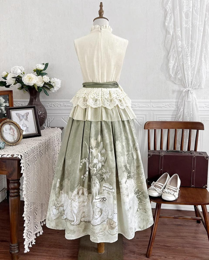 Designer's Gift~Morning Moments~Summer Classic Lolita Skirt Set with Breathable Fabric