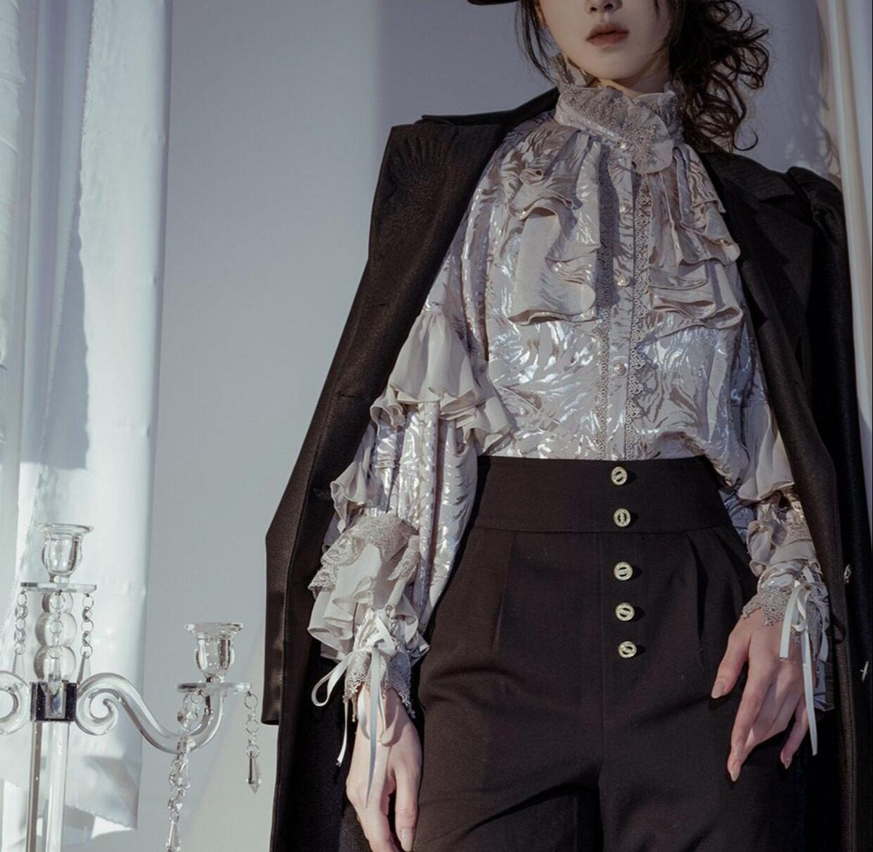 Dragon Bone Cemetery - Gothic Lolita Long Sleeve Blouse
