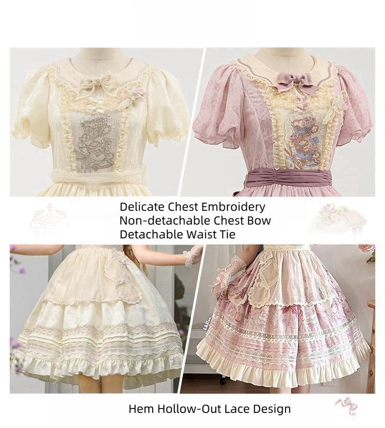 Urtto~Rain Melody~Classic Lolita Dress Set JSK OP and Accessory 42095:728016