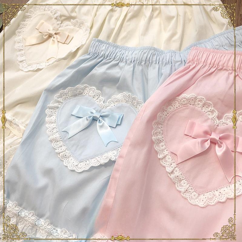 Candy Sweet~Cotton Lolita Bloomers Lace Home Shorts   