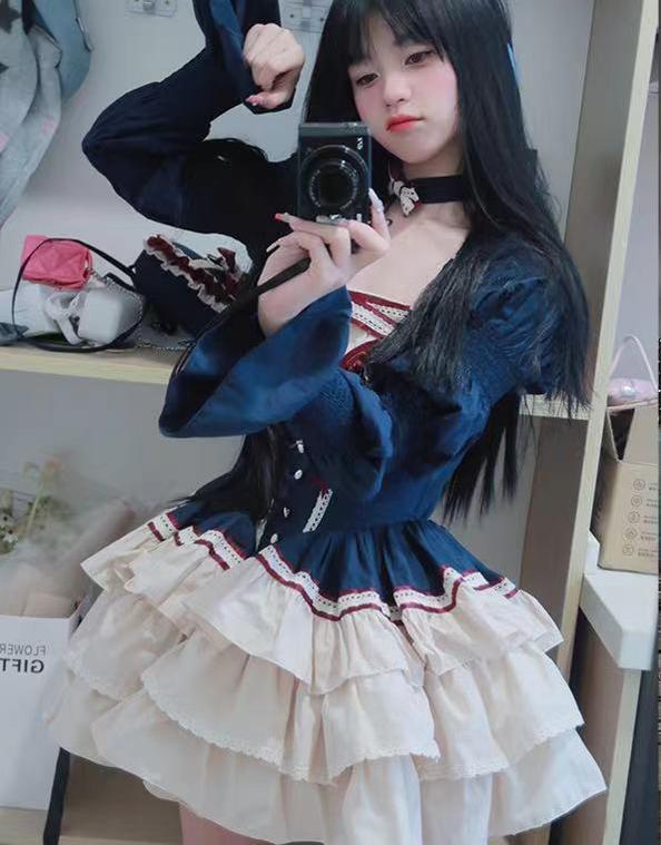 Lolita Strapless Dress Fishbone Dress – 42Lolita