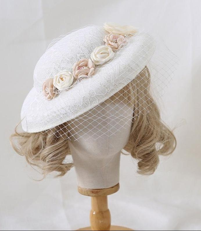 Xiaogui~Retro Lolita Hat French Style Court Top Hat