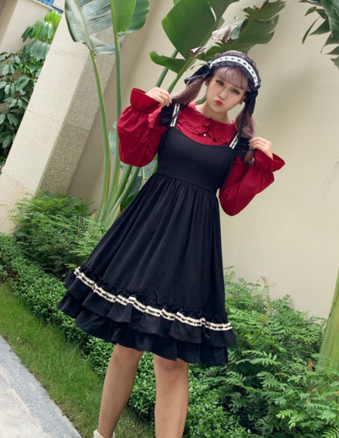 Niu Niu~Plus Size Lolita Blouse Long Sleeve Shirt