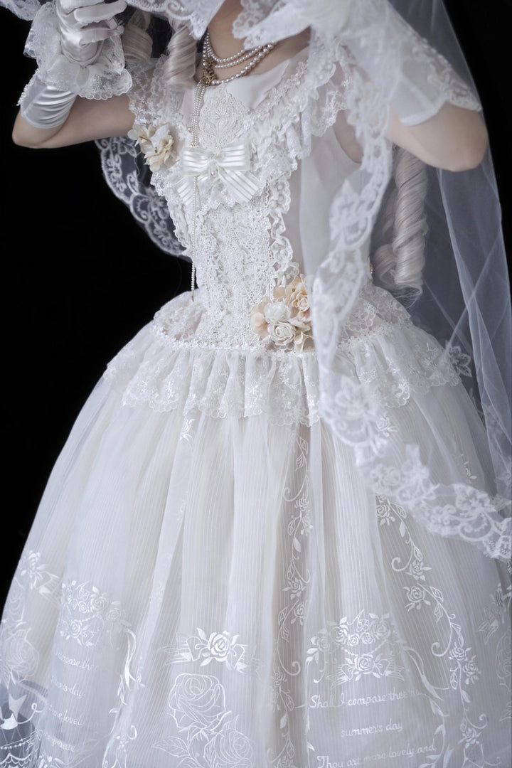 AuroraBorealis~Moonshadow~Gorgeous Wedding Lolita Dress Set Embroidered JSK SK and Bodice 41640:709260