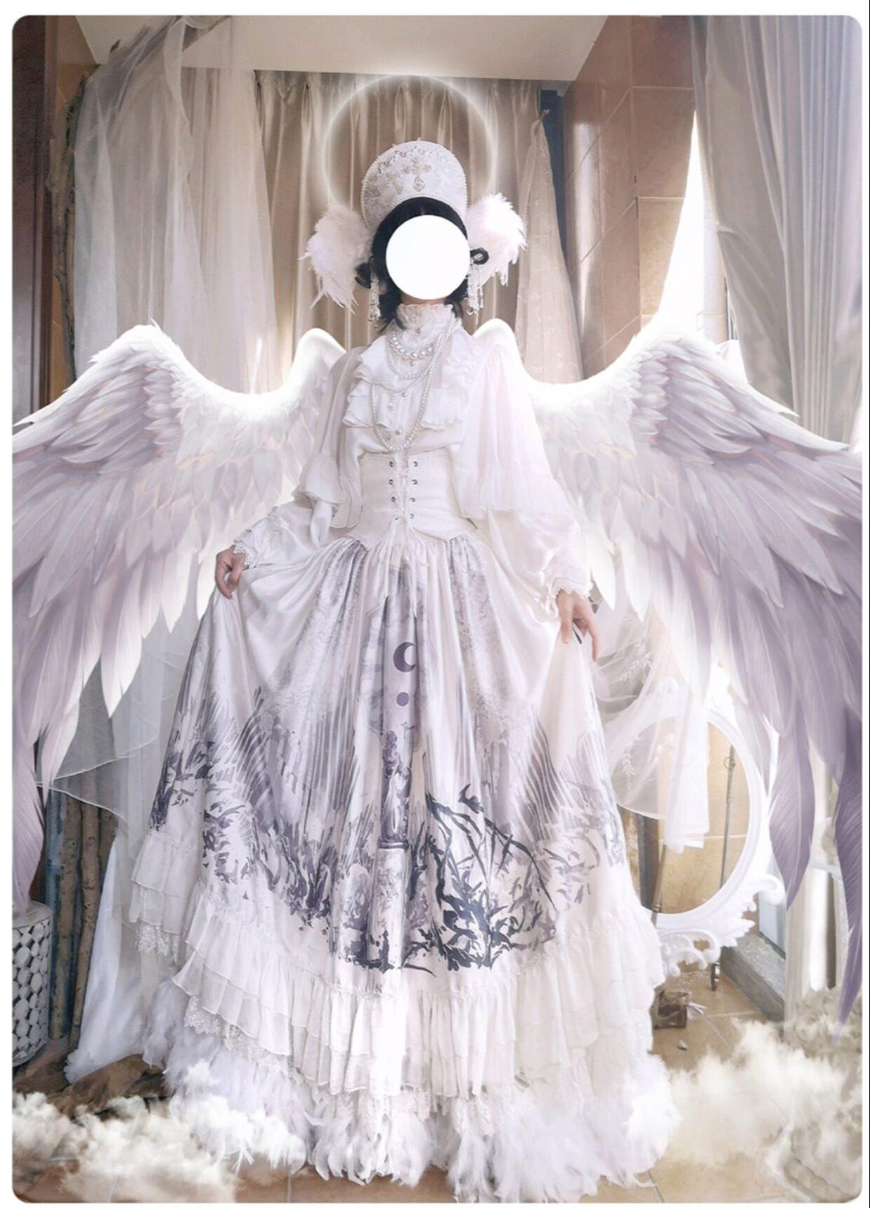 Dragon Bone Cemetery - Gothic Lolita Batwing Sleeves Blouse