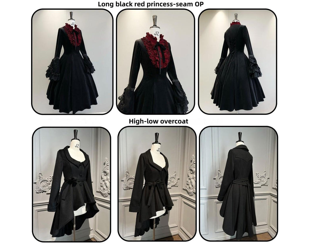 Susin Lolita~Moonlit Rose~Gothic Lolita OP Dress Winter Wool Lolita Overcoat   