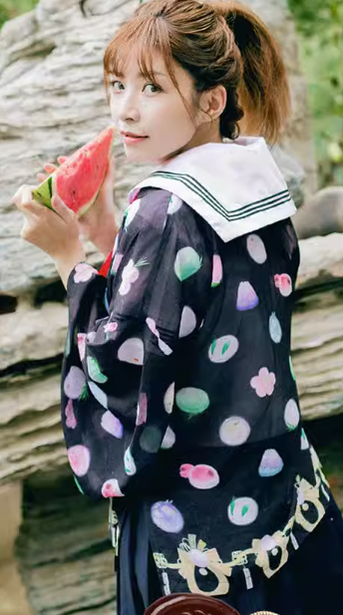 Yidhra~Gnocchi and Confectionery~Kawaii Lolita Thin Chiffon Haori Coat   