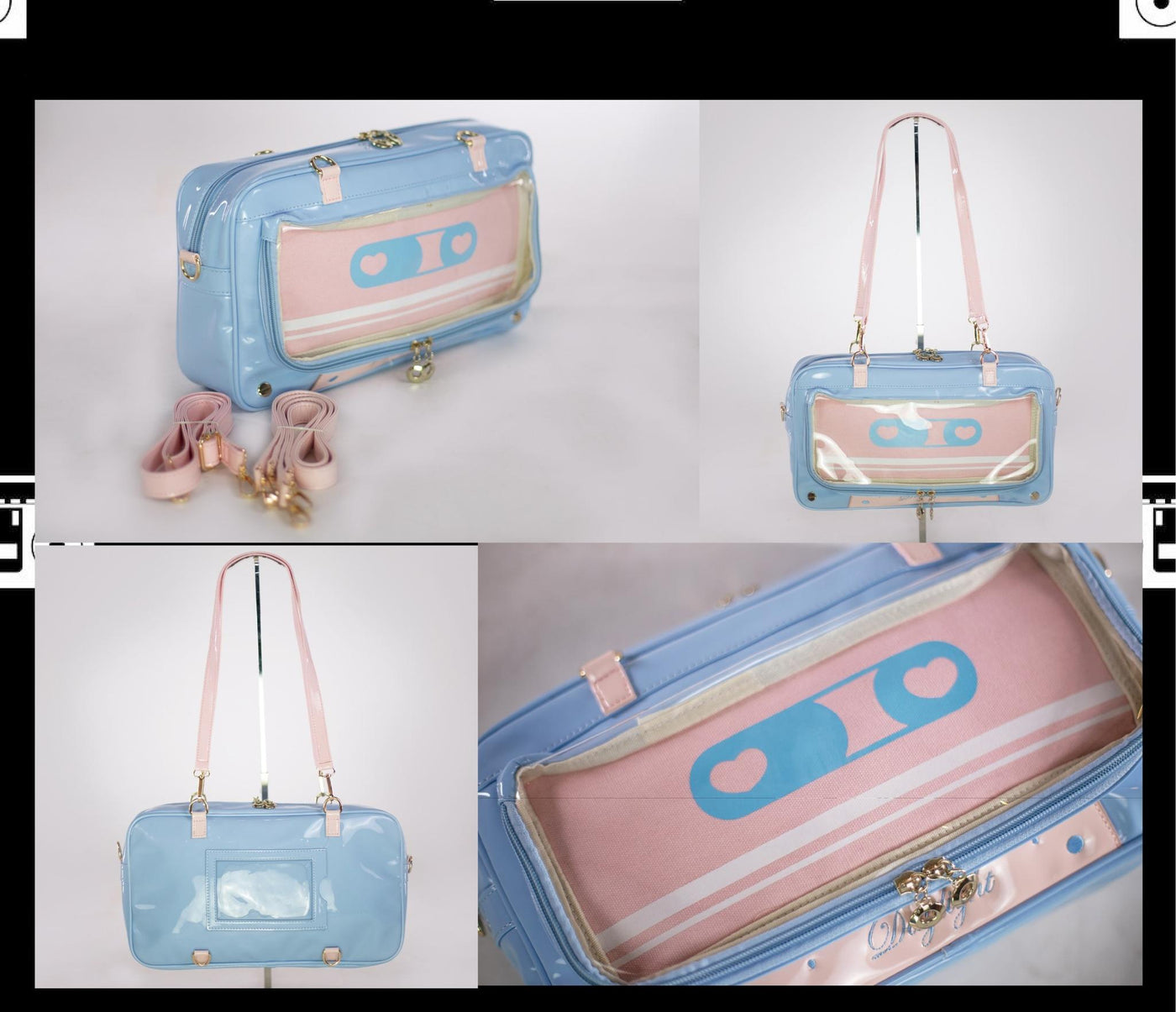 Daylight~Square Magnetic Ita Bag Lolita Fashion Handbag blue pink  