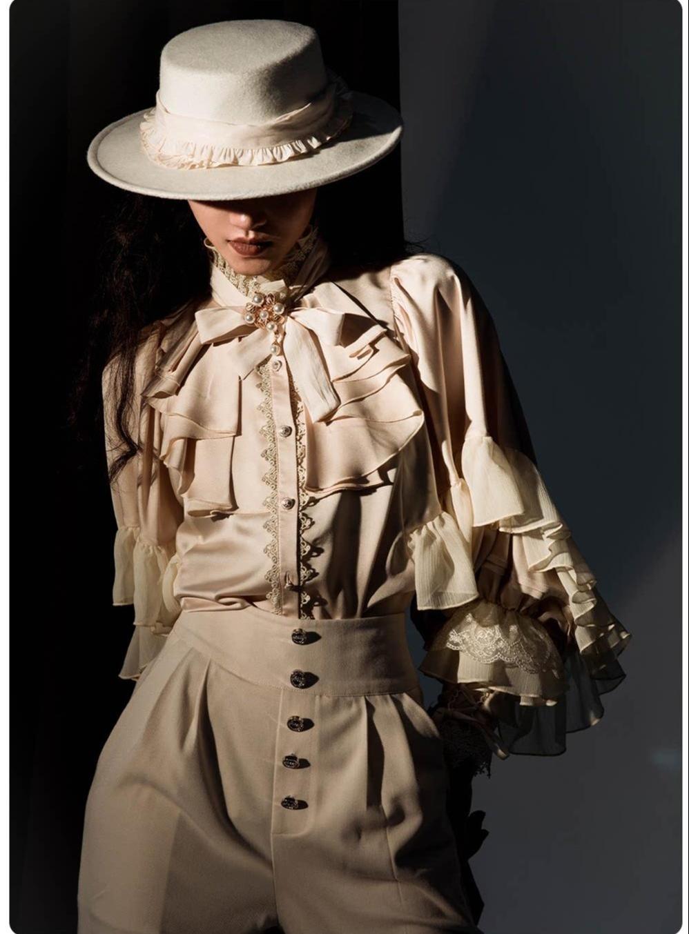 Dragon Bone Cemetery - Gothic Lolita Batwing Sleeves Blouse