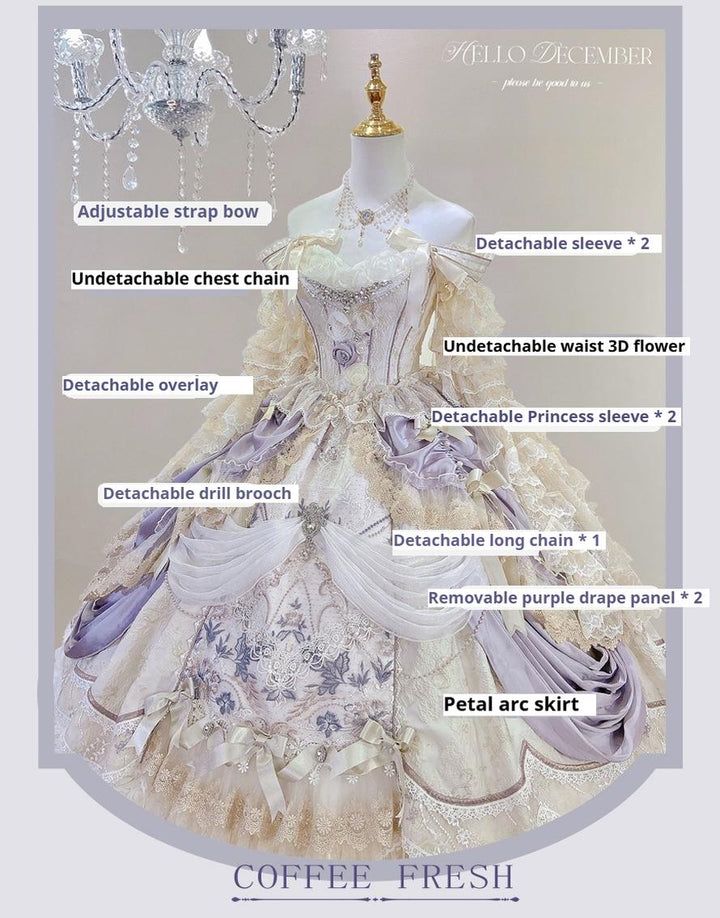 MieYe~Star Moon Praise~Weddiing Lolita Dress Bridal Princess Dress   