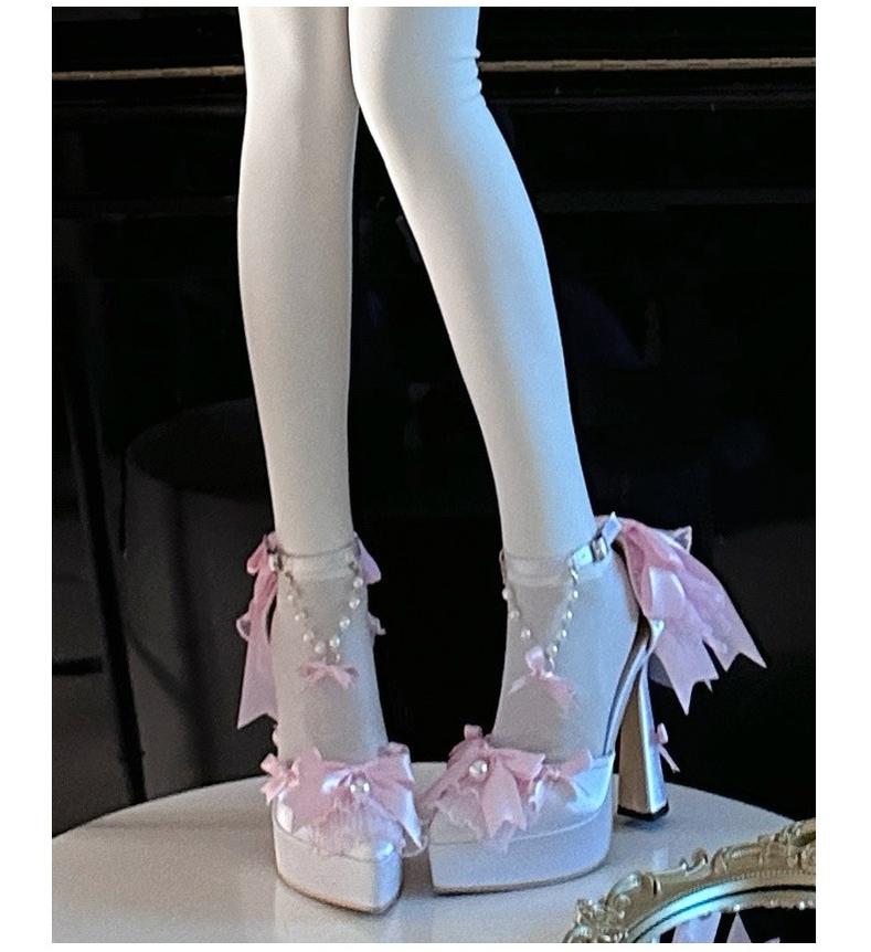 Sky Rabbit - Butterfly Dream - Wedding Sweet Lolita Platform Shoes with High Heels