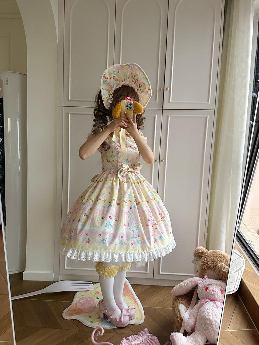 Lamp Flower Lolita~Summer Dream Ice Cream~Sweet Lolita OP Dress