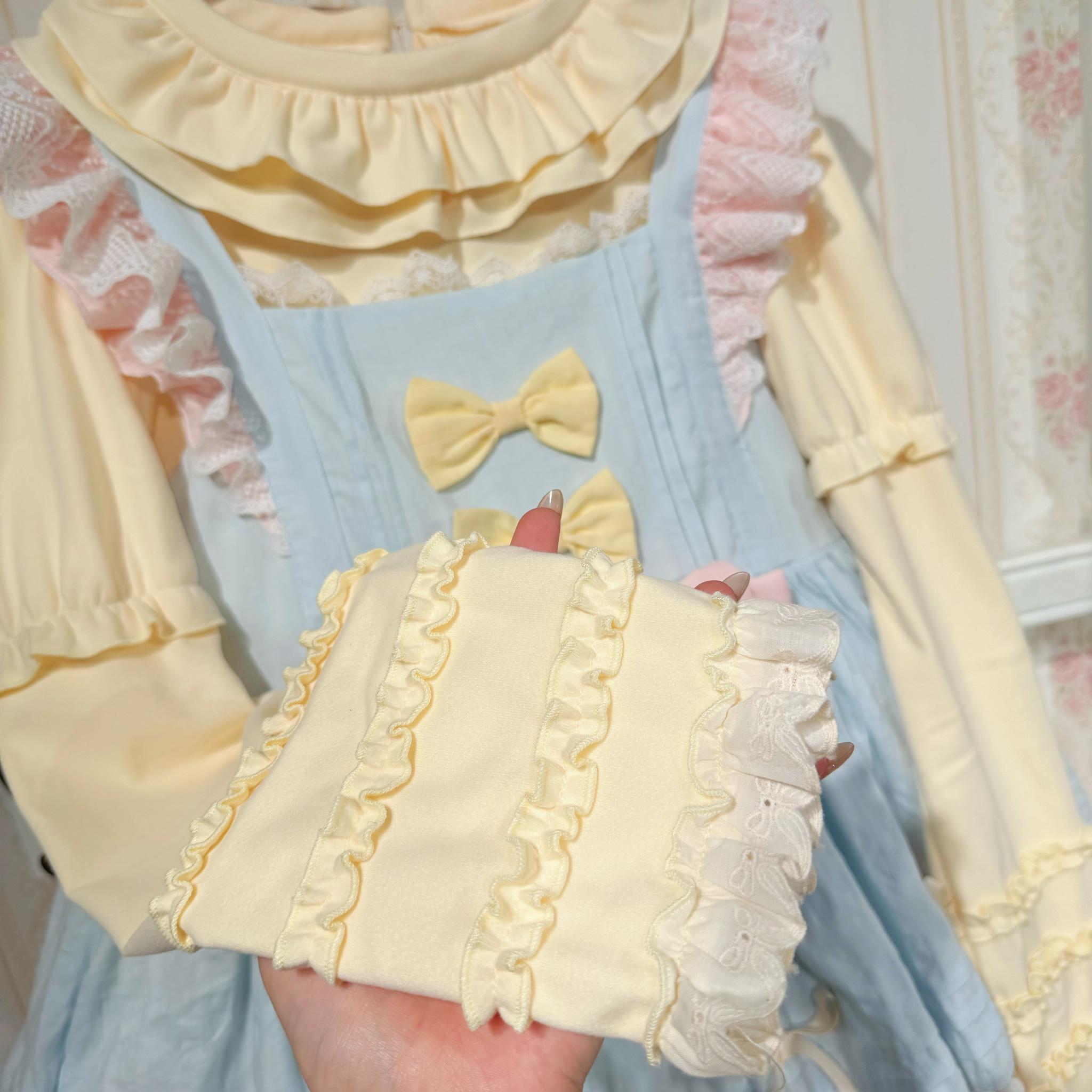 Chubby Cat Diary - Kawaii Lolita Ruffled Long Sleeve Innerwear 44053:793798