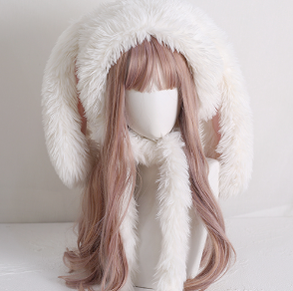 Xiaogui~Kawaii Lolita Plush Rabbit-Eared Hat   