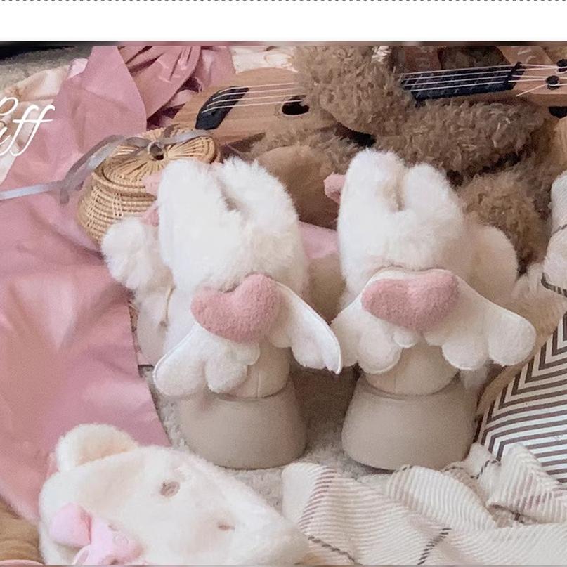 Sheep Puff - Fluffy Qubi - Winter Lolita Shoes Sweet Warm Snow Boots with Plush