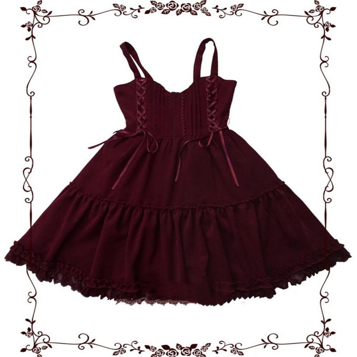 (Buyforme)Tiny garden~Garden Waltz 1.0 Burgundy Autumn Winter Lolita JSK   