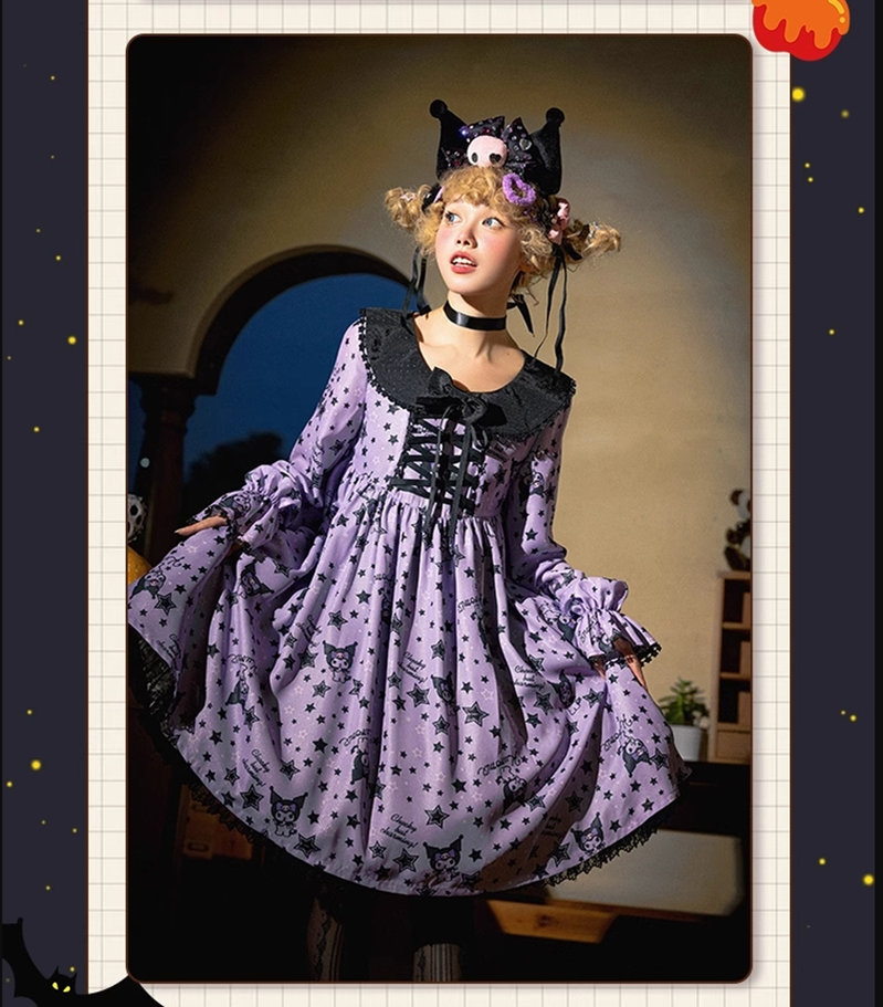 (BFM)Confession Balloon~Star Witch Lolita Dress OP Japanese Lolita Halloween   