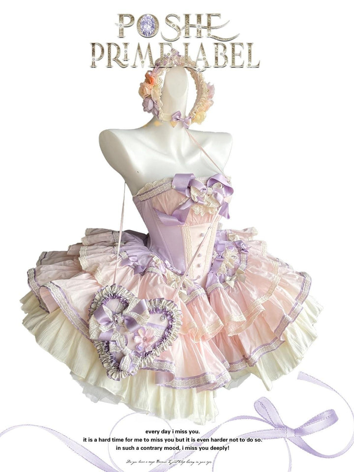 POSHEPOSE~Starlight Sparkling~Sweet Lolita Dress Gorgeous JSK Set S Picture color 