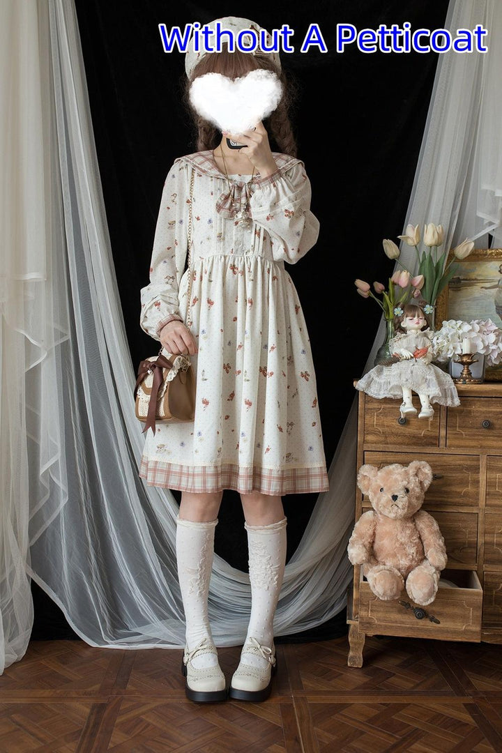 Miss Point~Sweet Lolita OP Cute Lolita Dress With Sailor Collar   