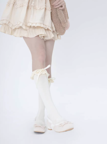 Arrive On The First Floor~Sweet Lolita Lace White Socks   
