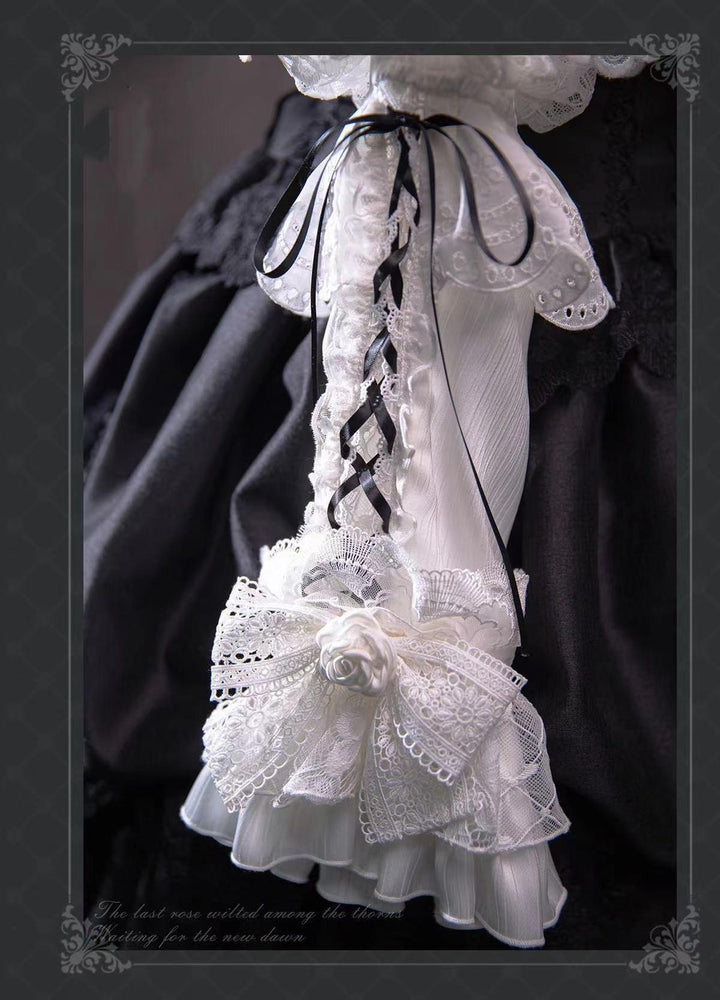 (BFM)Bramble Rose~Rose Deacon~Elegant Lolita Dress Black and White OP