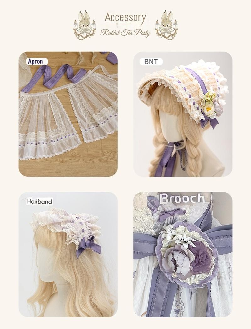 B.Dolly - Rabbit Tea Party - Sweet Lolita Printed Dress, OP & JSK 41530:781307